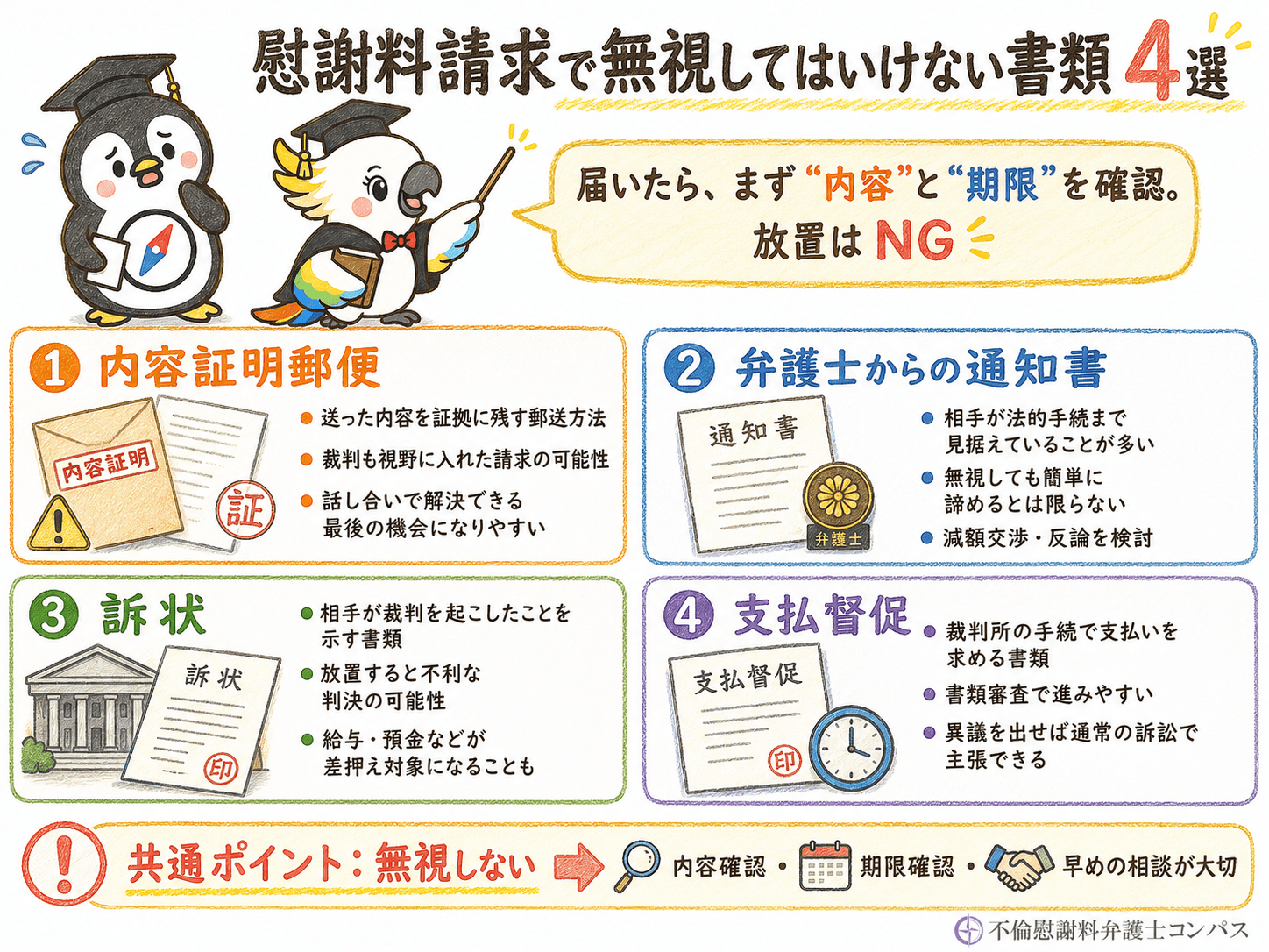 ２章　慰謝料請求で無視してはいけない書類４つ